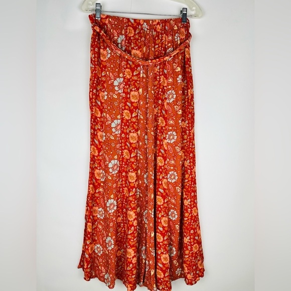 Free People Fiji Flare Floral Boho Pull On Pants - Picture 5 of 8